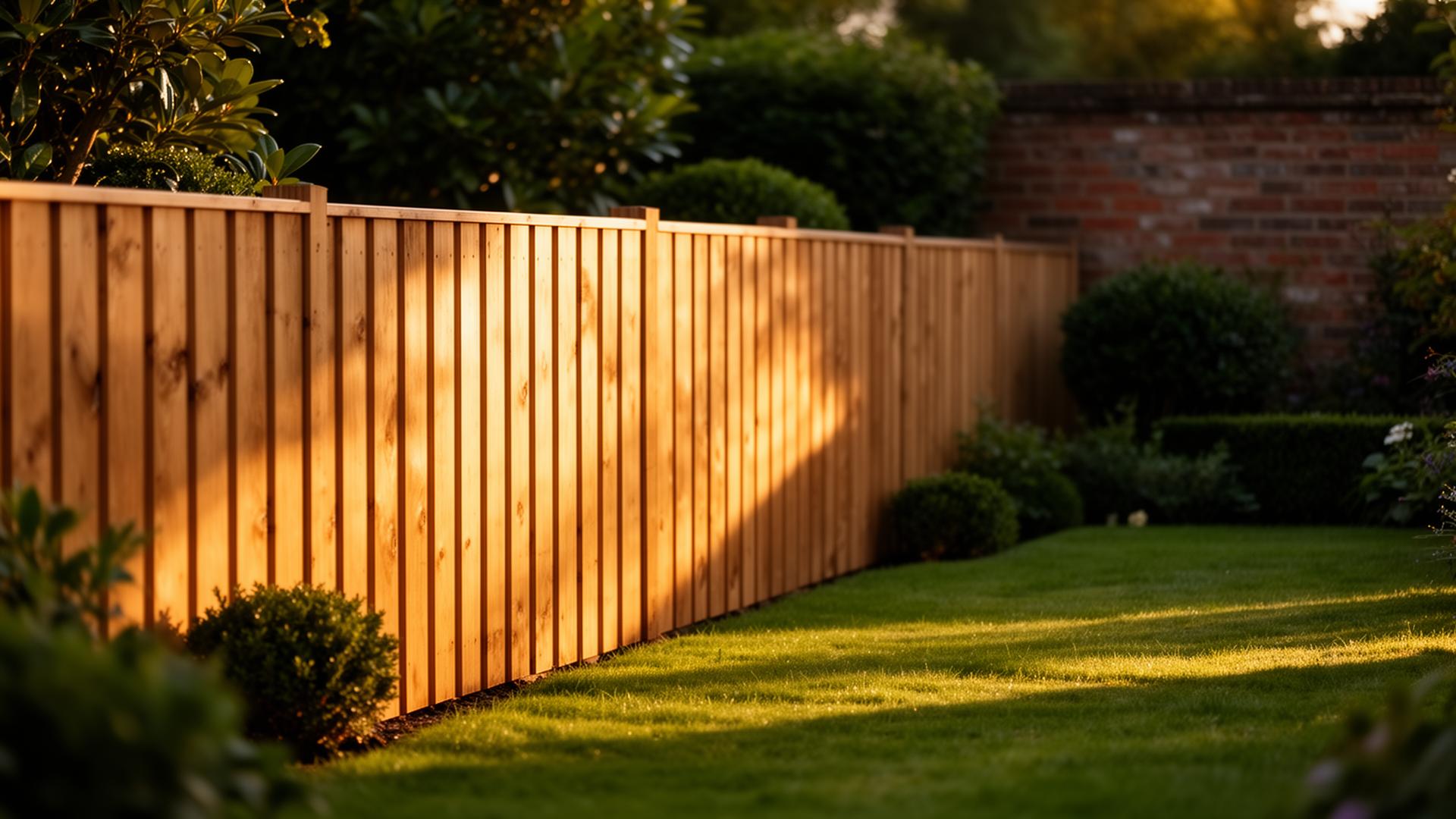 Beautifully installed timber garden fence in a Kent garden